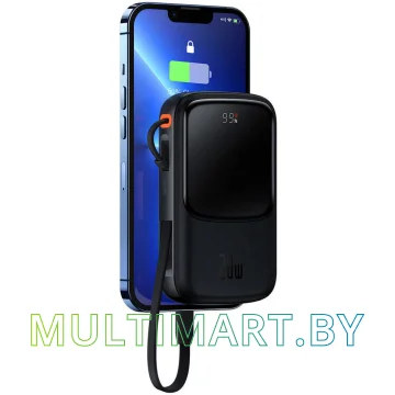 Портативное зарядное устройство Baseus PPQD020001 10000mAh 20W (черный) картинка 3